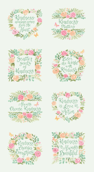 Kindness Quilt Panel by Deb Strain Mist 56157 18 - Jammin Threads
