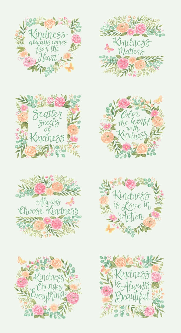 Kindness Quilt Panel by Deb Strain Mist 56157 18 - Jammin Threads