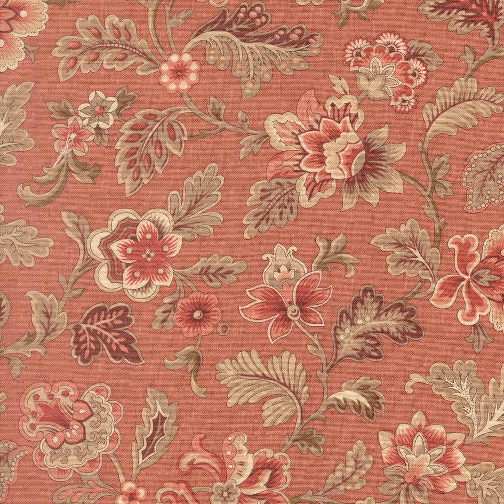 Le Jardin Rouge Quilt Fabric by French General Clay 36152 12 - Jammin Threads