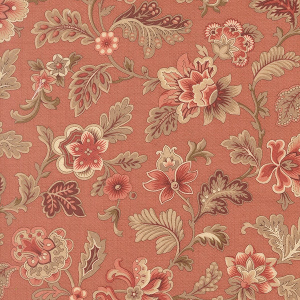 Le Jardin Rouge Quilt Fabric by French General Clay 36152 12 - Jammin Threads