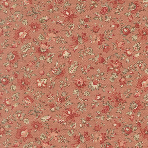 Le Jardin Rouge Quilt Fabric by French General Clay 36154 12 - Jammin Threads