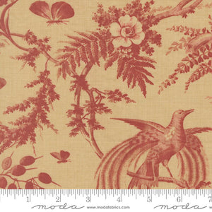Le Jardin Rouge Quilt Fabric by French General Oyster 36151 15 - Jammin Threads