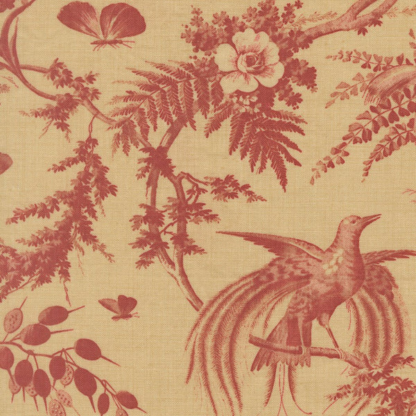 Le Jardin Rouge Quilt Fabric by French General Oyster 36151 15 - Jammin Threads