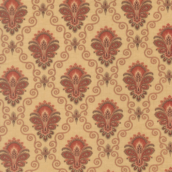 Le Jardin Rouge Quilt Fabric by French General Oyster 36153 15 - Jammin Threads