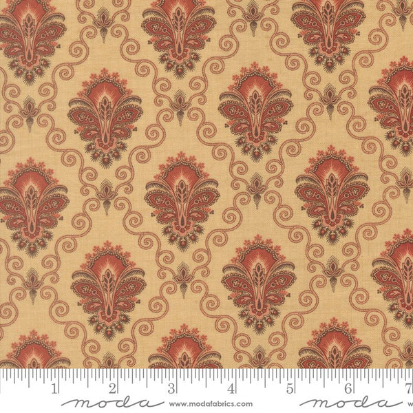 Le Jardin Rouge Quilt Fabric by French General Oyster 36153 15 - Jammin Threads