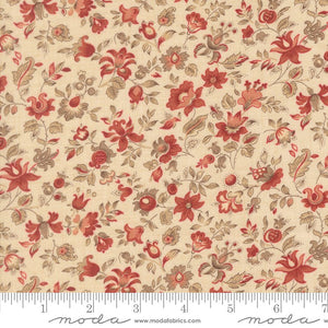 Le Jardin Rouge Quilt Fabric by French General Oyster 36154 15 - Jammin Threads