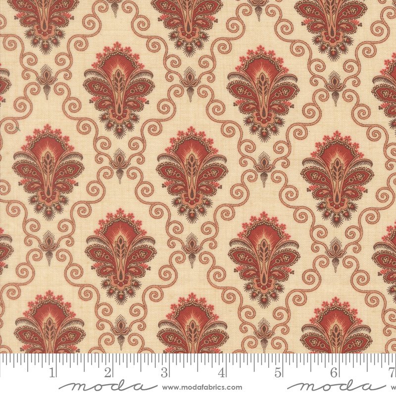 Le Jardin Rouge Quilt Fabric by French General Pearl 36153 14 - Jammin Threads
