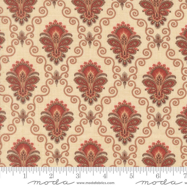 Le Jardin Rouge Quilt Fabric by French General Pearl 36153 14 - Jammin Threads