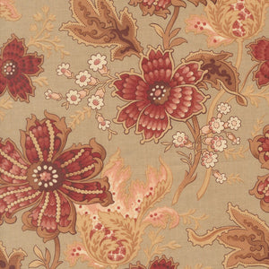 Le Jardin Rouge Quilt Fabric by French General Roche 36150 13 - Jammin Threads
