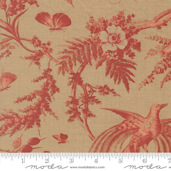 Le Jardin Rouge Quilt Fabric by French General Roche 36151 13 - Jammin Threads