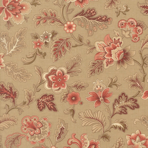 Le Jardin Rouge Quilt Fabric by French General Roche 36152 13 - Jammin Threads