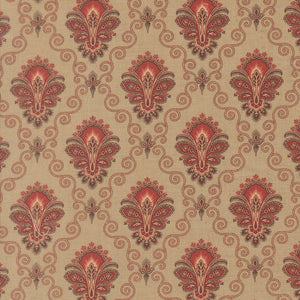 Le Jardin Rouge Quilt Fabric by French General Roche 36153 13 - Jammin Threads