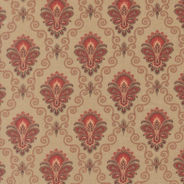 Le Jardin Rouge Quilt Fabric by French General Roche 36153 13 - Jammin Threads