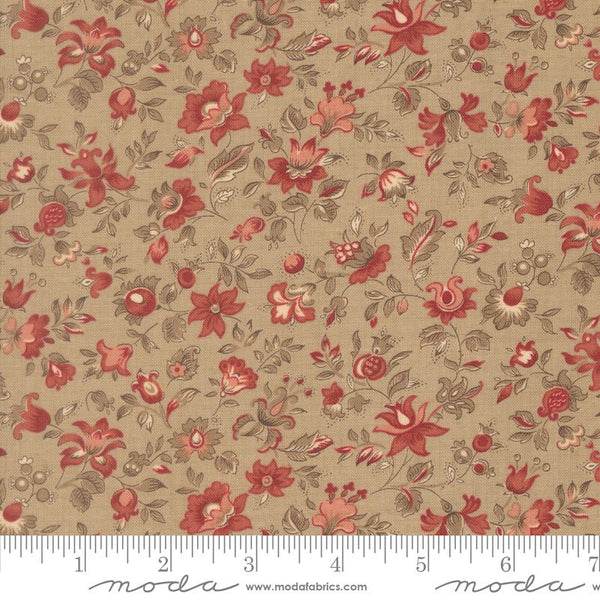 Le Jardin Rouge Quilt Fabric by French General Roche 36154 13 - Jammin Threads