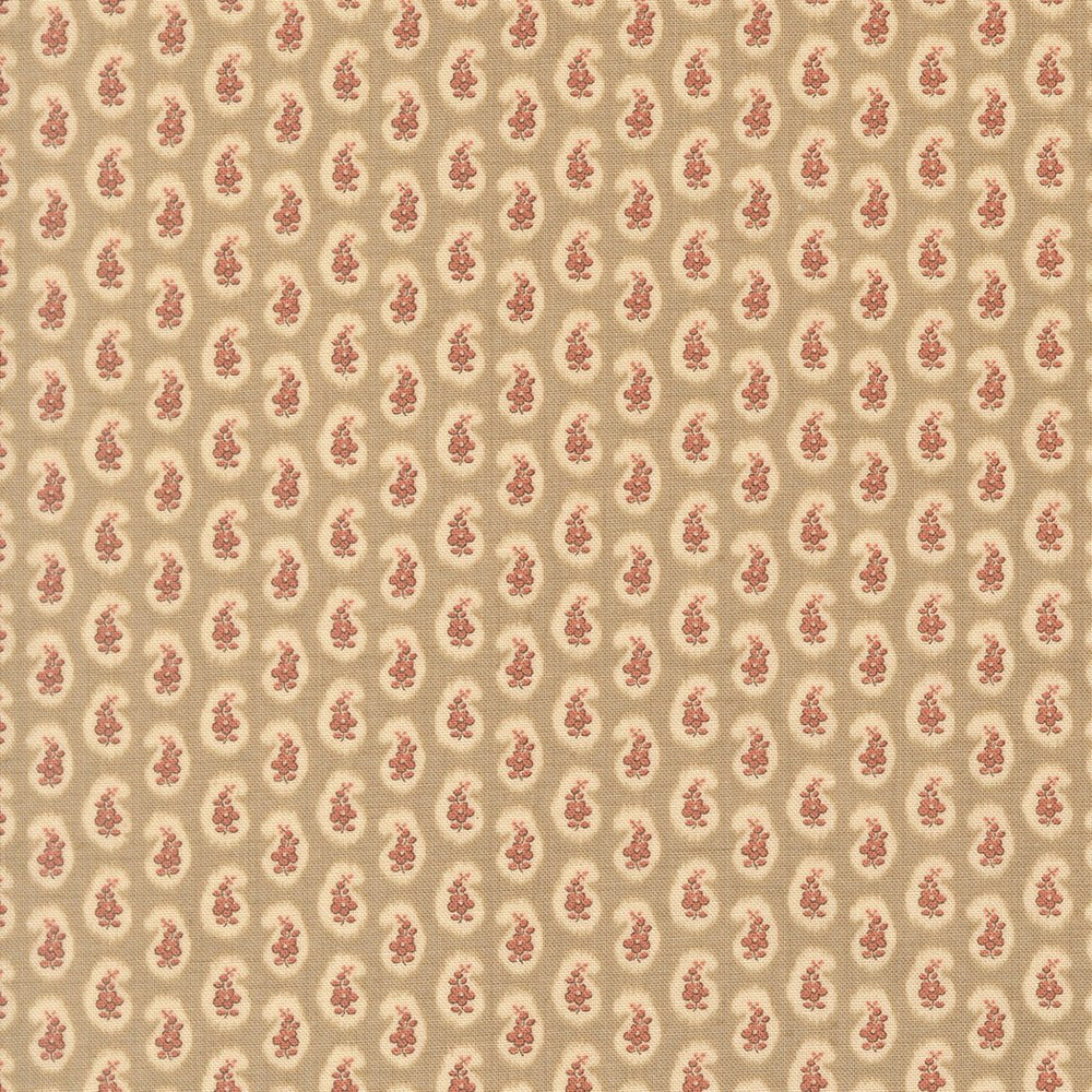 Le Jardin Rouge Quilt Fabric by French General Roche 36157 13 - Jammin Threads