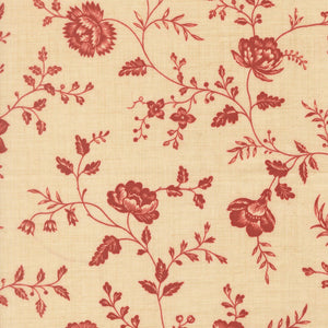 Le Jardin Rouge Quilt Fabric by French General Roche Pearl 36155 15 - Jammin Threads