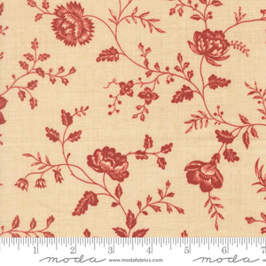 Le Jardin Rouge Quilt Fabric by French General Roche Pearl 36155 15 - Jammin Threads