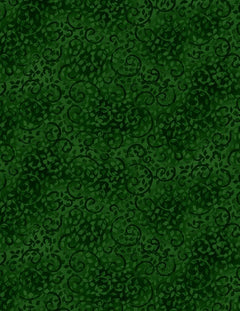 Leafy Scroll Medium/Dark Green Quilt Fabric by Wilmington Prints 1402 26035 797 - Jammin Threads