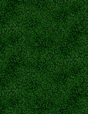 Leafy Scroll Medium/Dark Green Quilt Fabric by Wilmington Prints 1402 26035 797 - Jammin Threads