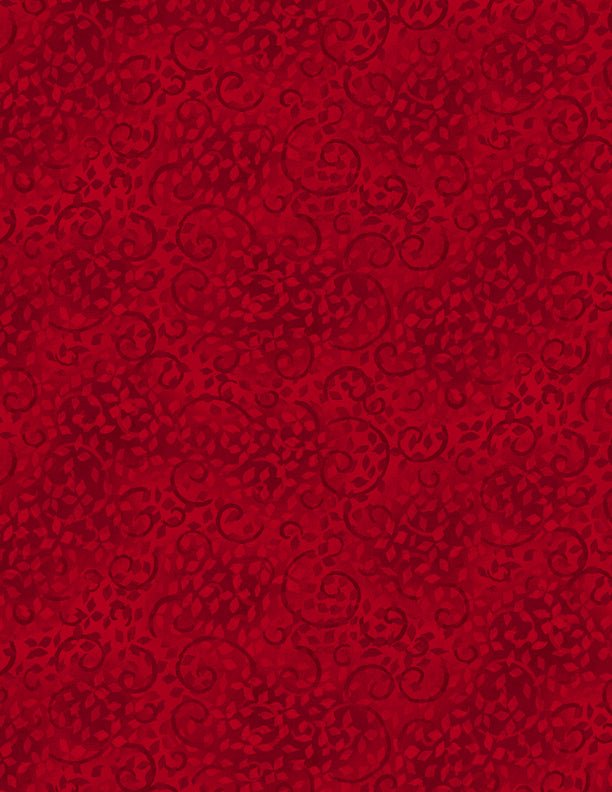 Leafy Scroll Ruby Slippers Quilt Fabric by Wilmington Prints 1402 26035 333 - Jammin Threads