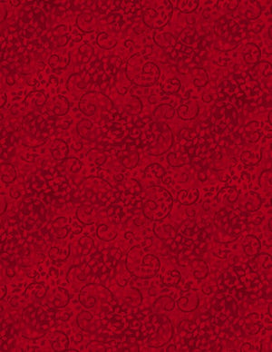 Leafy Scroll Ruby Slippers Quilt Fabric by Wilmington Prints 1402 26035 333 - Jammin Threads