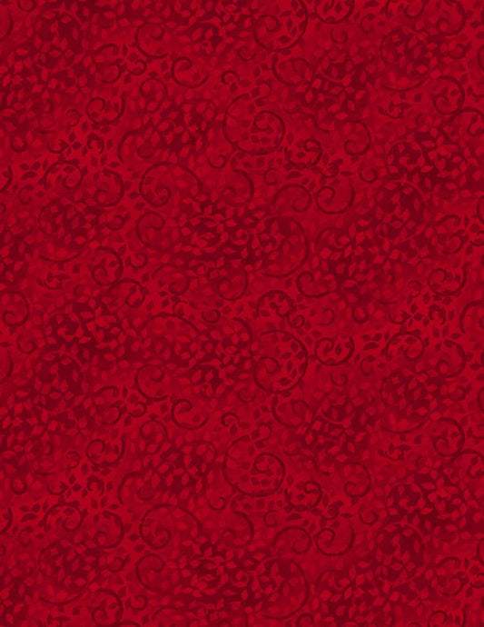 Leafy Scroll Ruby Slippers Quilt Fabric by Wilmington Prints 1402 26035 333 - Jammin Threads
