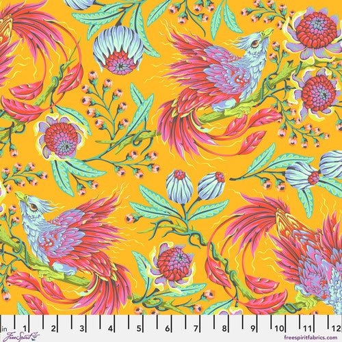Legendary Quilt Fabric by Tula Pink | Hot Wings - Dandelion - Jammin Threads