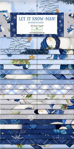 Let it Snow - Man! Christmas Quilt Fabric - 40 Karat Gems 2.5 x 44" 40 pc. 840 899 840 - Jammin Threads