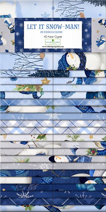 Let it Snow - Man! Christmas Quilt Fabric - 40 Karat Gems 2.5 x 44" 40 pc. 840 899 840 - Jammin Threads