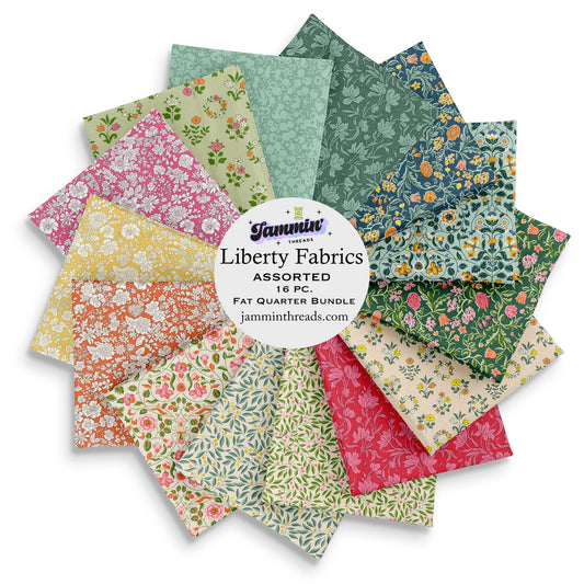 Liberty Fabrics & Riley Blake – 14 Pc Assorted Fat Quarter Bundle • Curated by Jammin’ Threads - Jammin Threads
