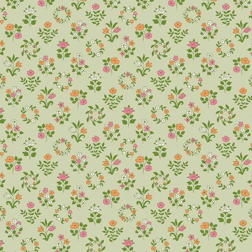 Liberty Quilt Fabric Craft Garden Mary's Embroidery 01667454A - Jammin Threads