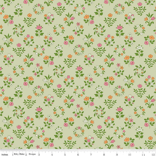 Liberty Quilt Fabric Craft Garden Mary's Embroidery 01667454A - Jammin Threads