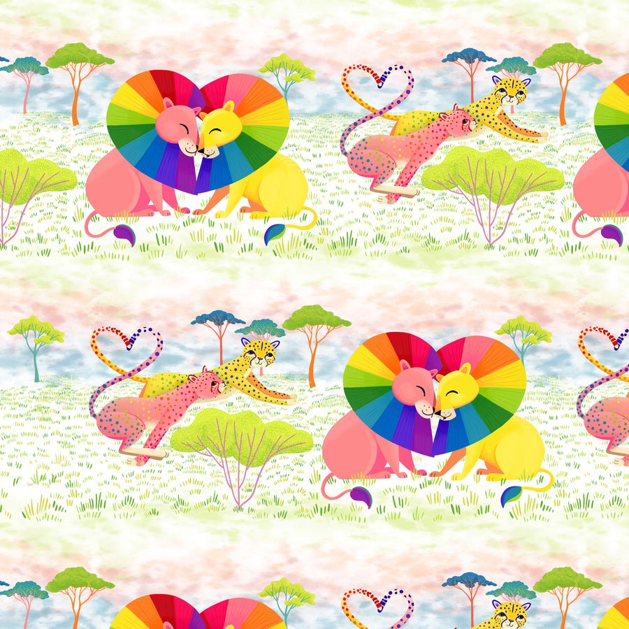 Love in the Wild Quilt Fabric - Love in the Savannah - Multi - PWKT042.XMULTI - Jammin Threads