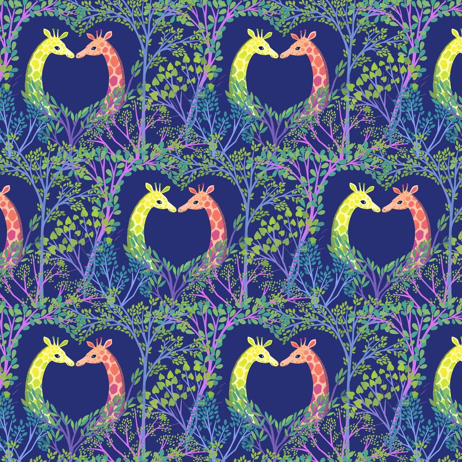 Love in the Wild Quilt Fabric - Love in the Trees Blue - PWKT043.XBLUE - Jammin Threads