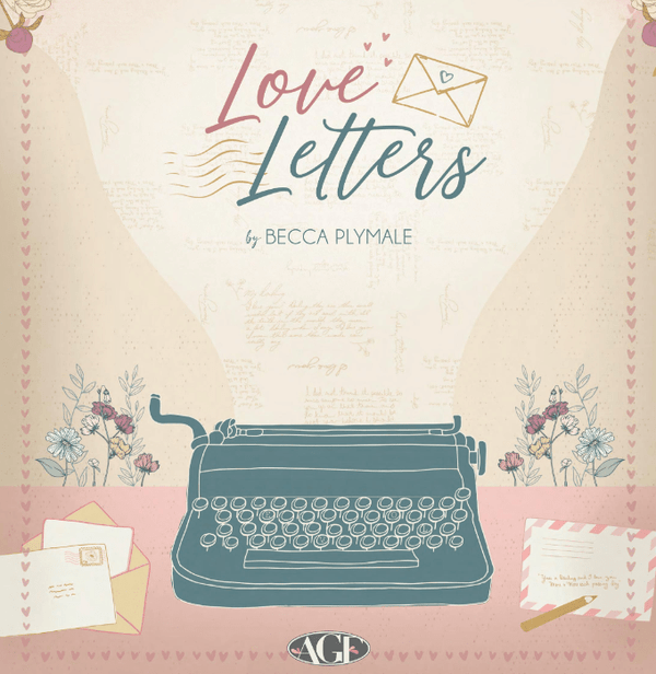 Love Letters Quilt Fabric Falling in Love Sky by Becca Plymale for Art Gallery - Jammin Threads