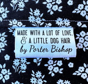 Made with A Lot of Love and A Little Dog Hair. 2 inch Satin tags - Jammin Threads