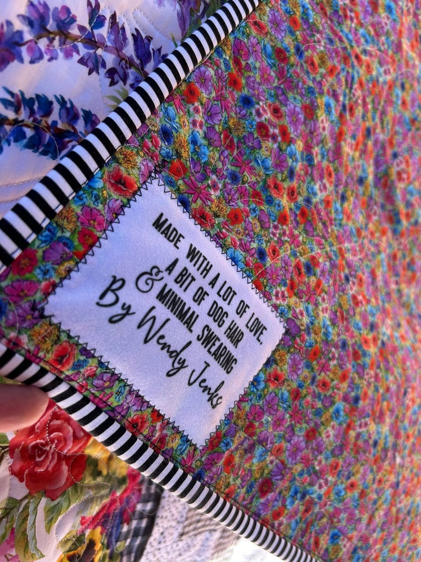 Made with A Lot of Love and A Little Dog Hair. Funny, personalized quilt labels. 8 labels per sheet - Jammin Threads