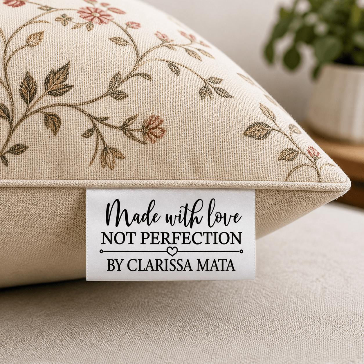 Made with Love, Not Perfection - Satin fold - over tags - Jammin Threads