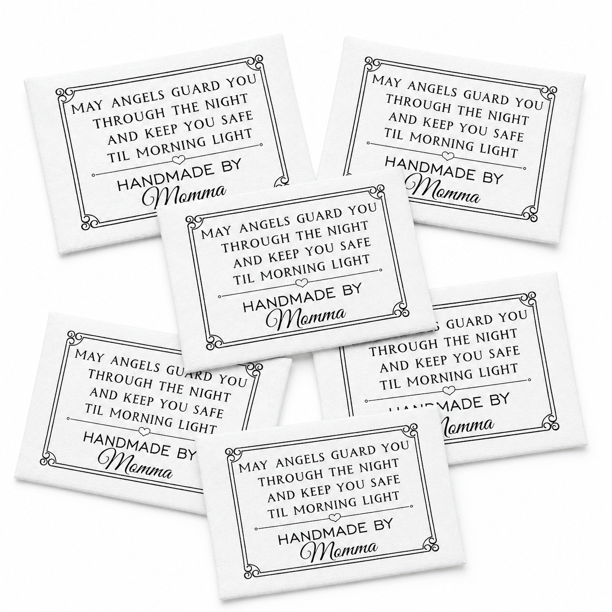 May Angels Guard You Through the Night - Personalized Quilt Labels - Jammin Threads