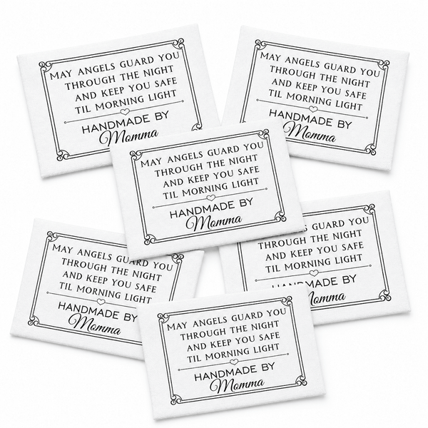 May Angels Guard You Through the Night - Personalized Quilt Labels - Jammin Threads