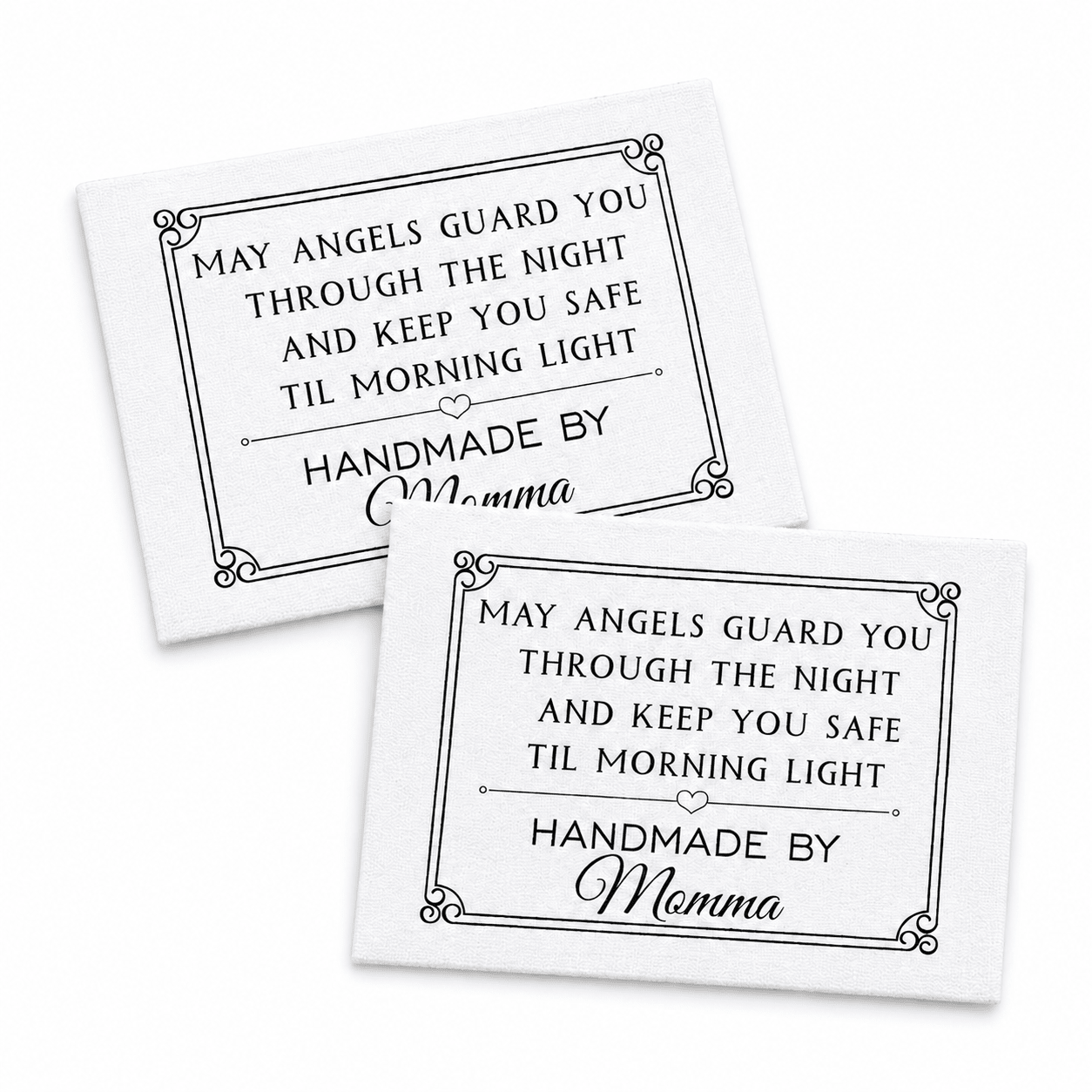 May Angels Guard You Through the Night - Personalized Quilt Labels - Jammin Threads