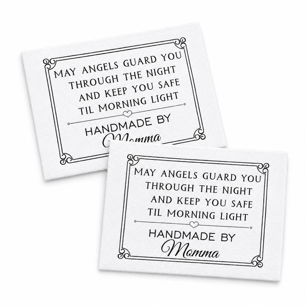 May Angels Guard You Through the Night - Personalized Quilt Labels - Jammin Threads