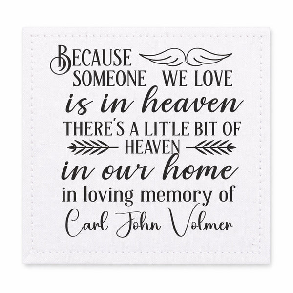 Memorial Quilt Label Personalized – In Loving Memory Quilt Tag – Custom Name Remembrance Label (Cotton or Polyester) - Jammin Threads