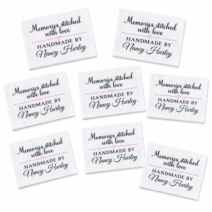 Memories Stitched With Love Personalized Quilt Label – Custom Handmade By Quilt Label – Personalized Maker Label - Jammin Threads