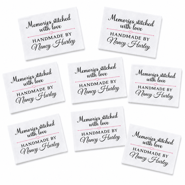 Memories Stitched With Love Personalized Quilt Label – Custom Handmade By Quilt Label – Personalized Maker Label - Jammin Threads