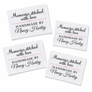 Memories Stitched With Love Personalized Quilt Label – Custom Handmade By Quilt Label – Personalized Maker Label - Jammin Threads