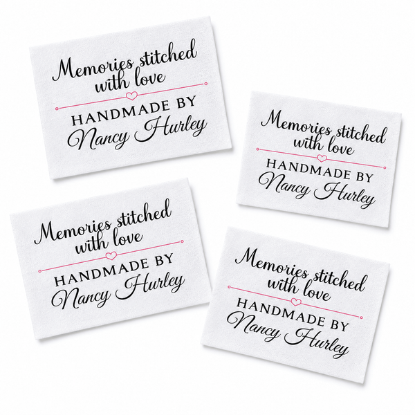 Memories Stitched With Love Personalized Quilt Label – Custom Handmade By Quilt Label – Personalized Maker Label - Jammin Threads