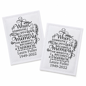 Personalized Memory Quilt Label – “When Someone You Love Becomes a Memory”