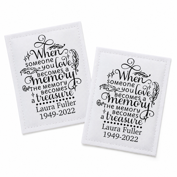 Personalized Memory Quilt Label – “When Someone You Love Becomes a Memory”
