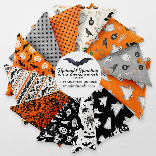 Midnight Hauntings – 12 Piece Halloween Fat Quarter Bundle - Jammin Threads